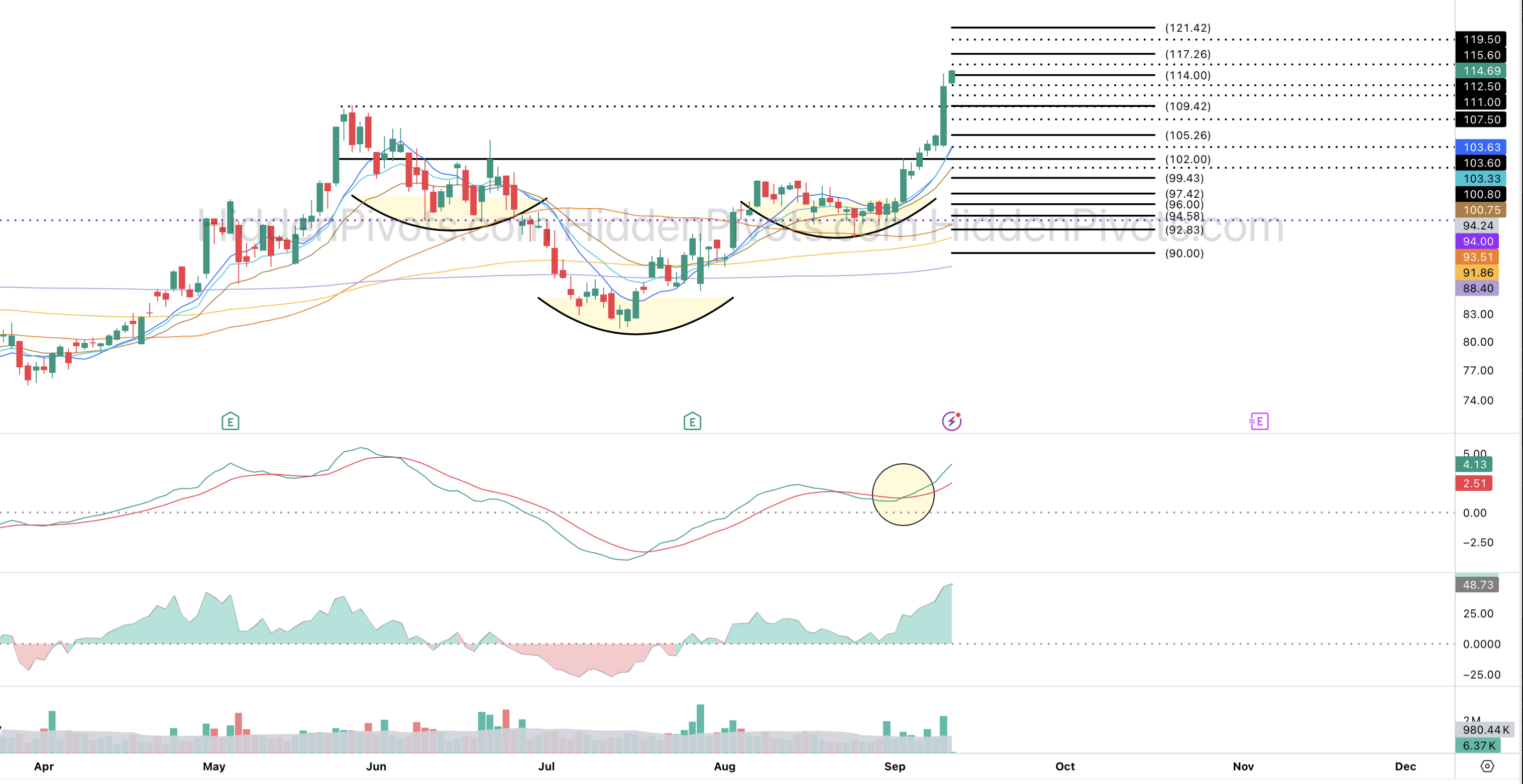 HiddenPivots annotated chart